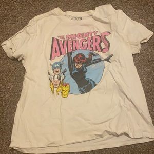 Avengers shirt cropped boyfriend style